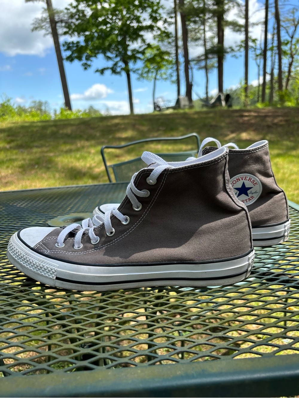 Converse Men’s Charcoal Gray Chuck Taylor All Star High Top Sneakers, M 11, W 13 - Picture 3 of 12